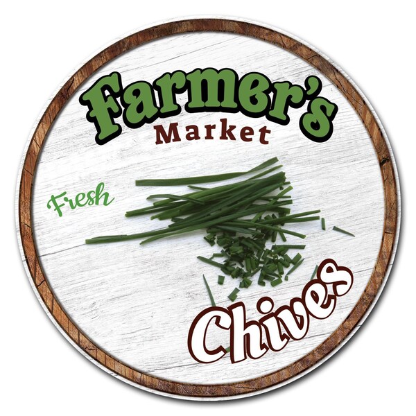 Signmission Farmers Market Chives Circle Corrugated Plastic Sign, C-12-CIR-Chives C-12-CIR-Chives - main